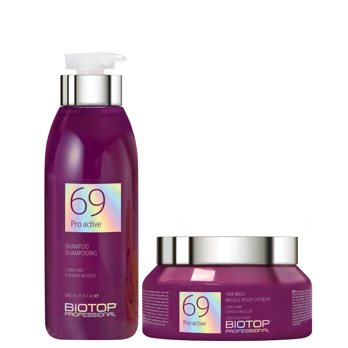 Комплект BIOTOP 69 Pro Active Duo для вьющихся волос: шампунь и маска